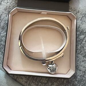 Juicy Couture Silver Hinged Bangle